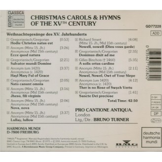 Chants de Noël et hymnes anglais du XVème siècle..